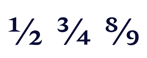 Extended fractions