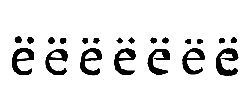 seven singular fonts