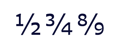 Extended fractions