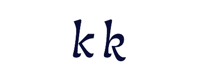 curly k with descending leg