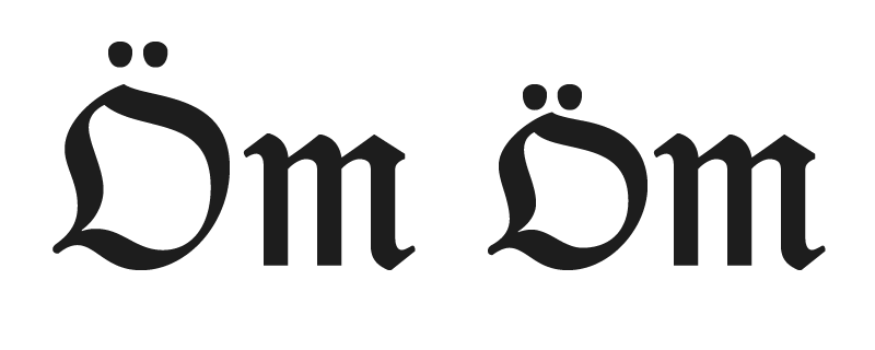 alternative reduced accented capitals