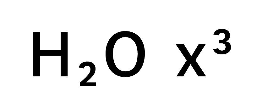 subscript / superscript