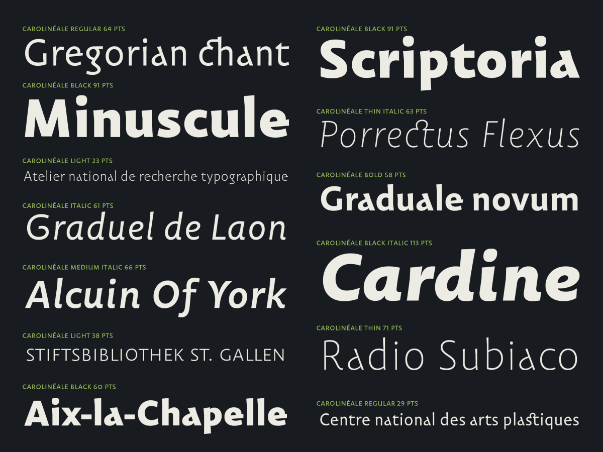 PampaType Font Foundry | The design of Carolinéale, a humanist sanserif ...